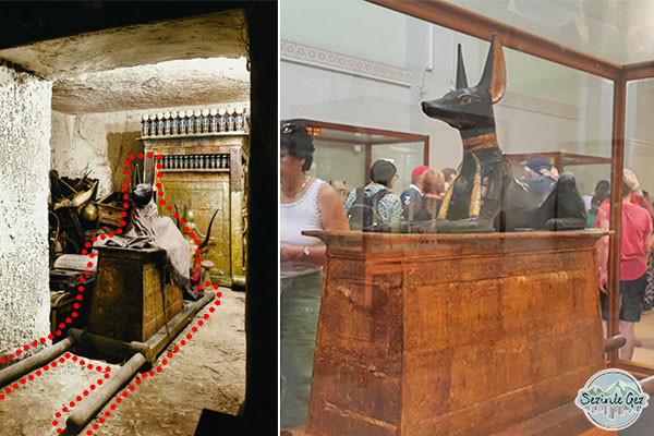 Mısır Müzesi'nde Tutankamon'un mezarındaki hazineler